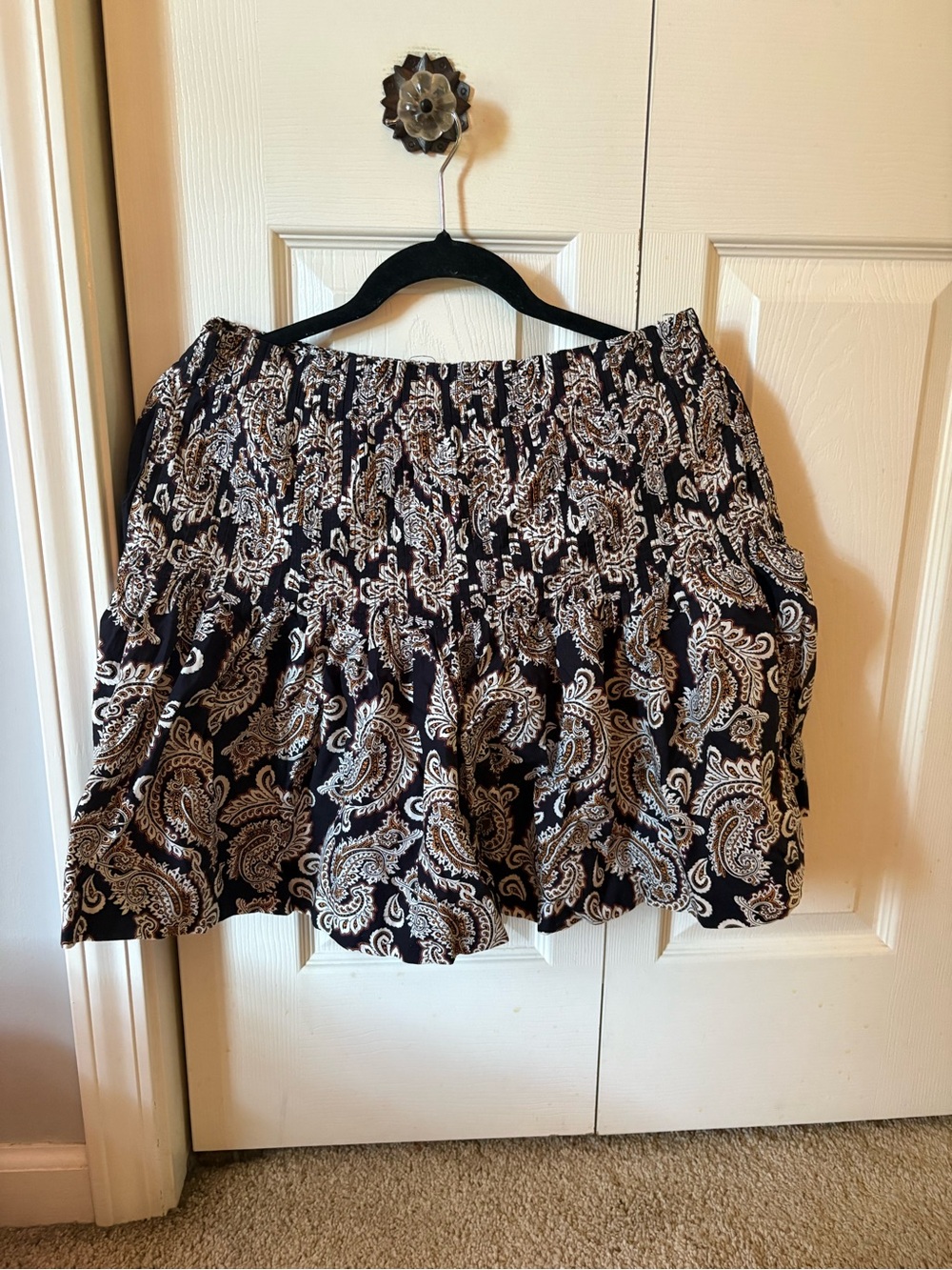 Anthropologie Paisley Tiered Mini Skirt
